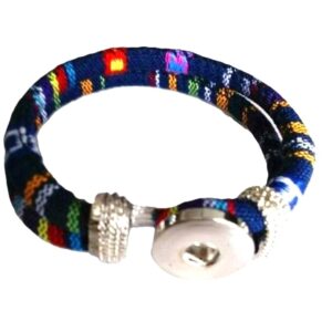 Χειροποίητο διπλό βραχιόλι μόδας, ρυθμιζόμενο με κούμπωμα κουμπιού