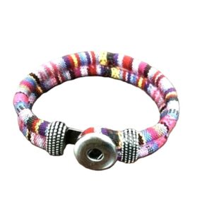 Χειροποίητο διπλό βραχιόλι μόδας, ρυθμιζόμενο με κούμπωμα κουμπιού