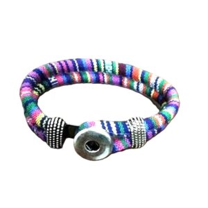 Χειροποίητο διπλό βραχιόλι μόδας, ρυθμιζόμενο με κούμπωμα κουμπιού