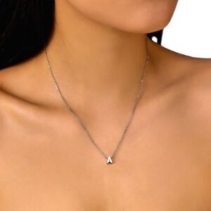 Κολιέ αρχικού γράμματος από ανοξείδωτο χάλυβα A