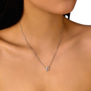 Κολιέ αρχικού γράμματος από ανοξείδωτο χάλυβα B