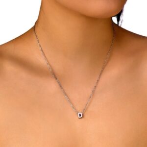 Κολιέ αρχικού γράμματος από ανοξείδωτο χάλυβα D