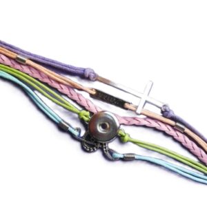 Bracelet Snap Button leather