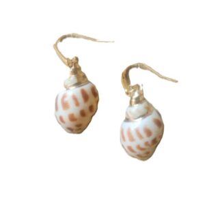 Shell earrings golden silver stainless steel