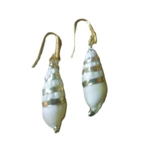 Shell earrings golden silver stainless steel