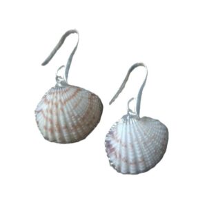 Shell earrings golden silver stainless steel