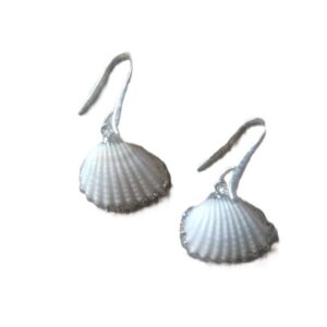 Shell earrings golden silver stainless steel