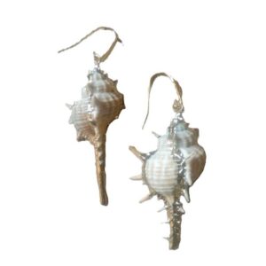 Shell earrings golden silver stainless steel