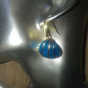 Shell earrings golden silver stainless steel