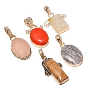 STERLING SILVER PENDANT GEMSTONE 925