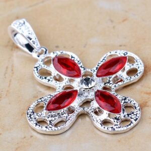 jewelry Plated Silver 925 charm crystal necklace pendant