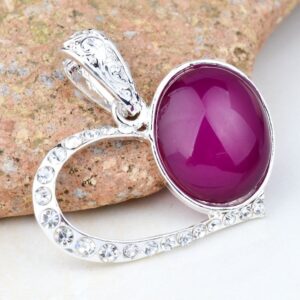 jewelry Plated Silver 925 charm crystal necklace pendant