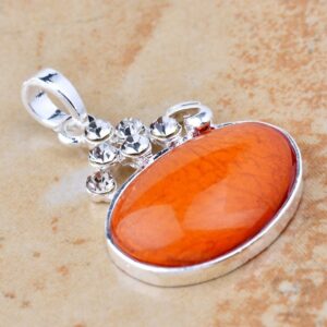 jewelry Plated Silver 925 charm crystal necklace pendant