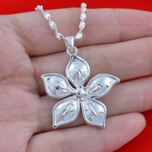 jewelry Plated Silver 925 charm crystal necklace pendant