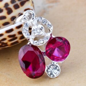 jewelry Plated Silver 925 charm crystal necklace pendant