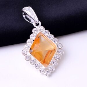 jewelry Plated Silver 925 charm crystal necklace pendant
