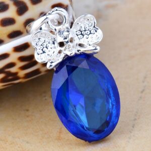 jewelry Plated Silver 925 charm crystal necklace pendant