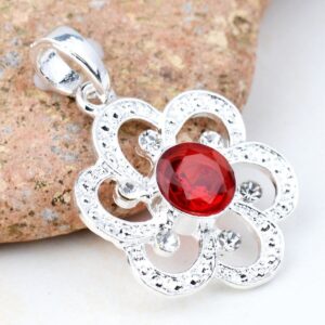 jewelry Plated Silver 925 charm crystal necklace pendant