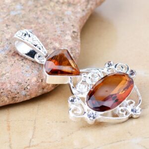 jewelry Plated Silver 925 charm crystal necklace pendant