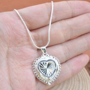 Jewelry Fashion 925 silver heart-shaped Pendant gift for women